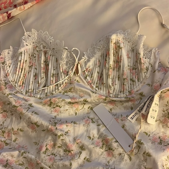 For Love and Lemons Chania Midi Floral Bustier Dress - Picture 4 of 4